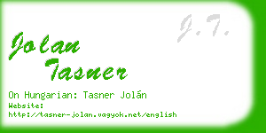 jolan tasner business card