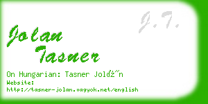jolan tasner business card